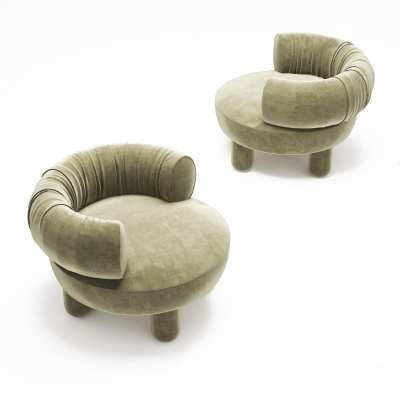 现代单人沙发3D模型下载